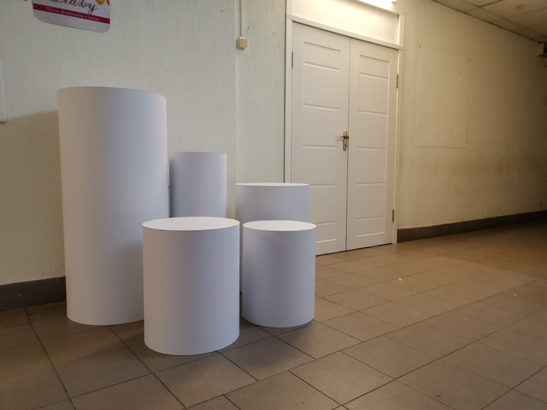 Тумба цилиндр белая