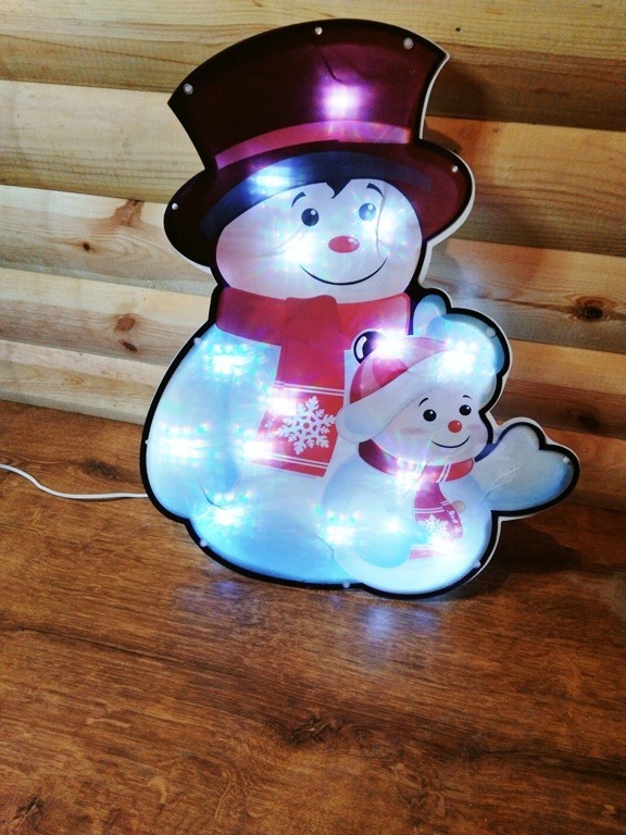 Два снеговика  45см (LED)