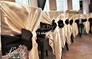 Банты-чехлы кофе с молоком на стулья