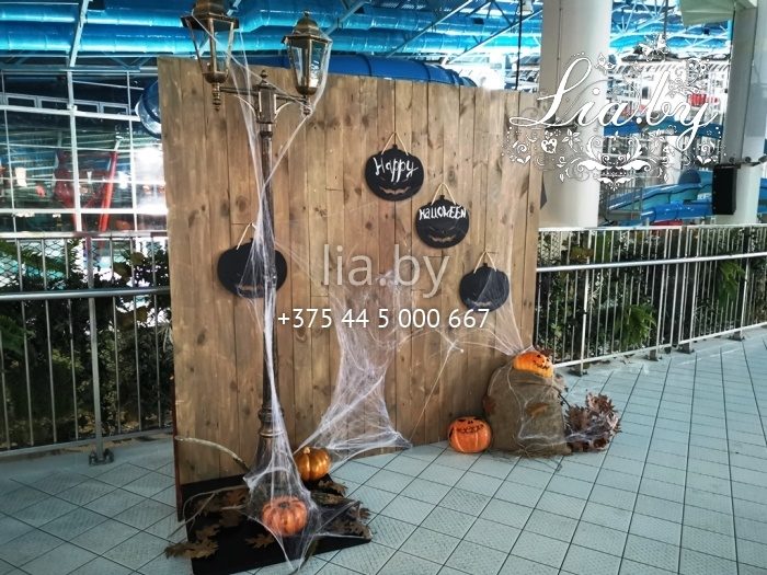 Halloween фотозона в аквапарке Лебяжий