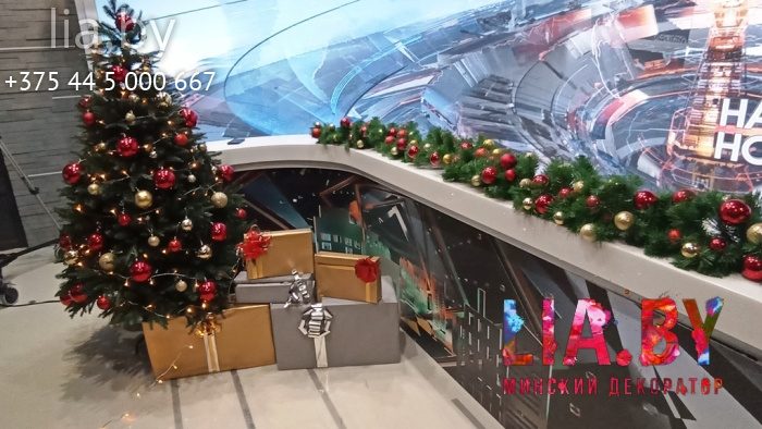 Украшение к новому году телестудии