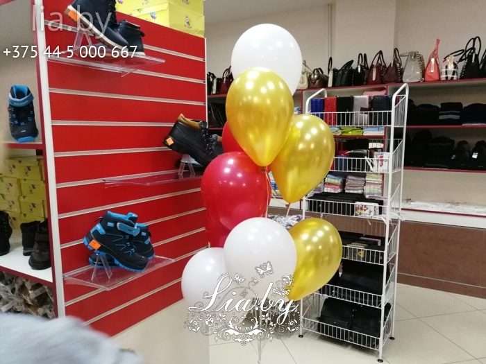 шары с гелием в магазин на его открытие