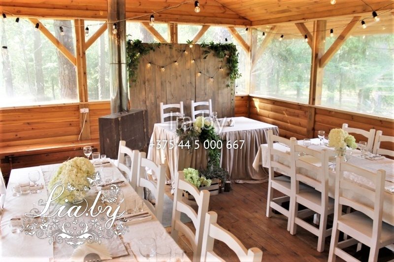 Украшение беседки в стиле рустик (rustic)